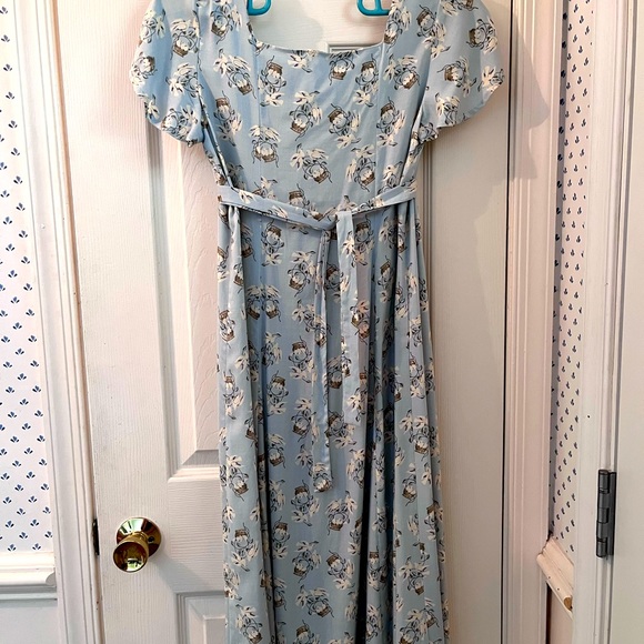 Never worn! Jonathan Martin floral midi dress baby blue - Picture 3 of 5